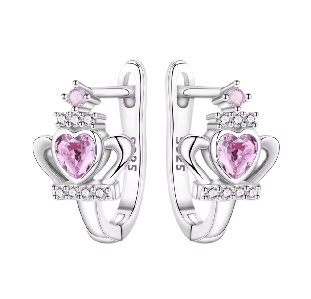 The Queen Of Pink Hearts Earrings