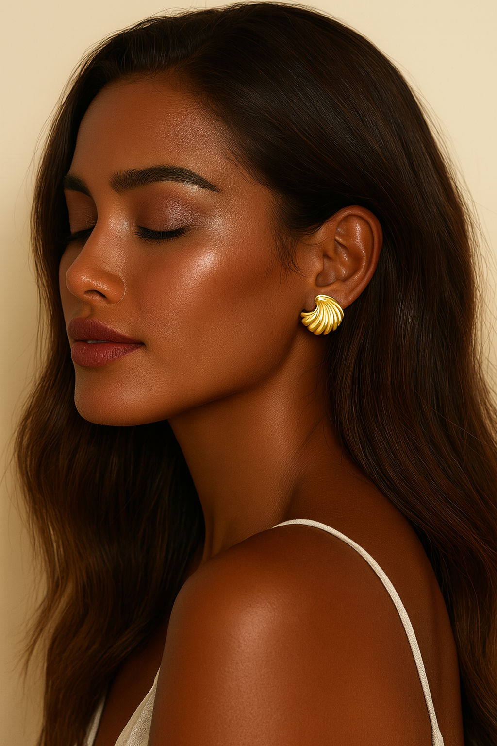 The Luxury Golden Seashell Strand Earrings