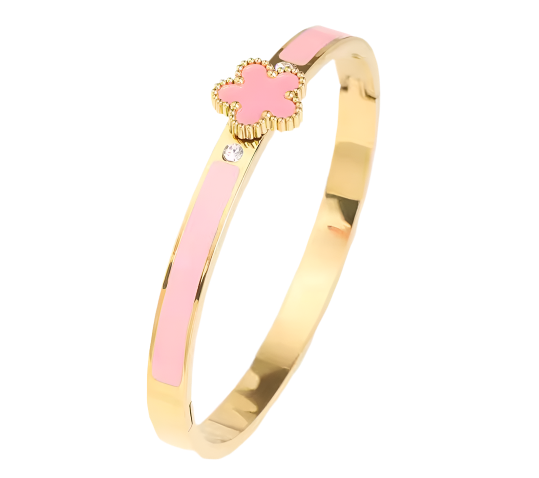 The Pink Blush Clover Bangle
