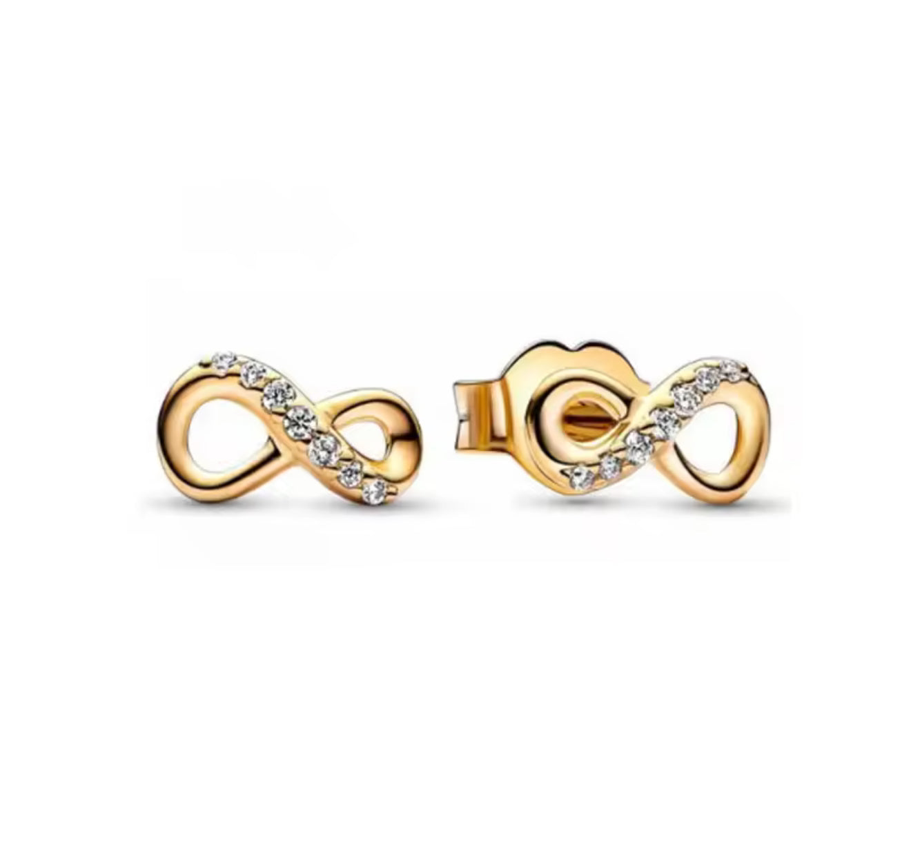 The Gold Infinity Studs Earrings