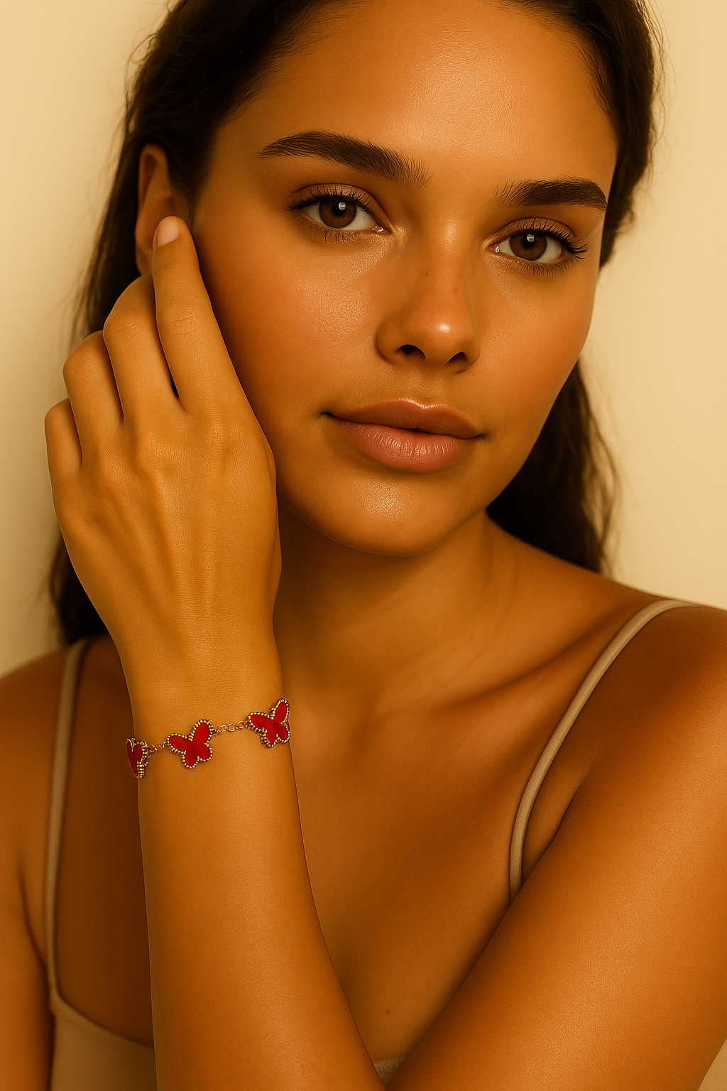 The Golden Red Magical Butterfly Bracelet