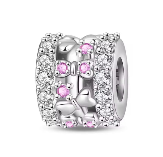 The Silver Bling Bow Wrapped Charm