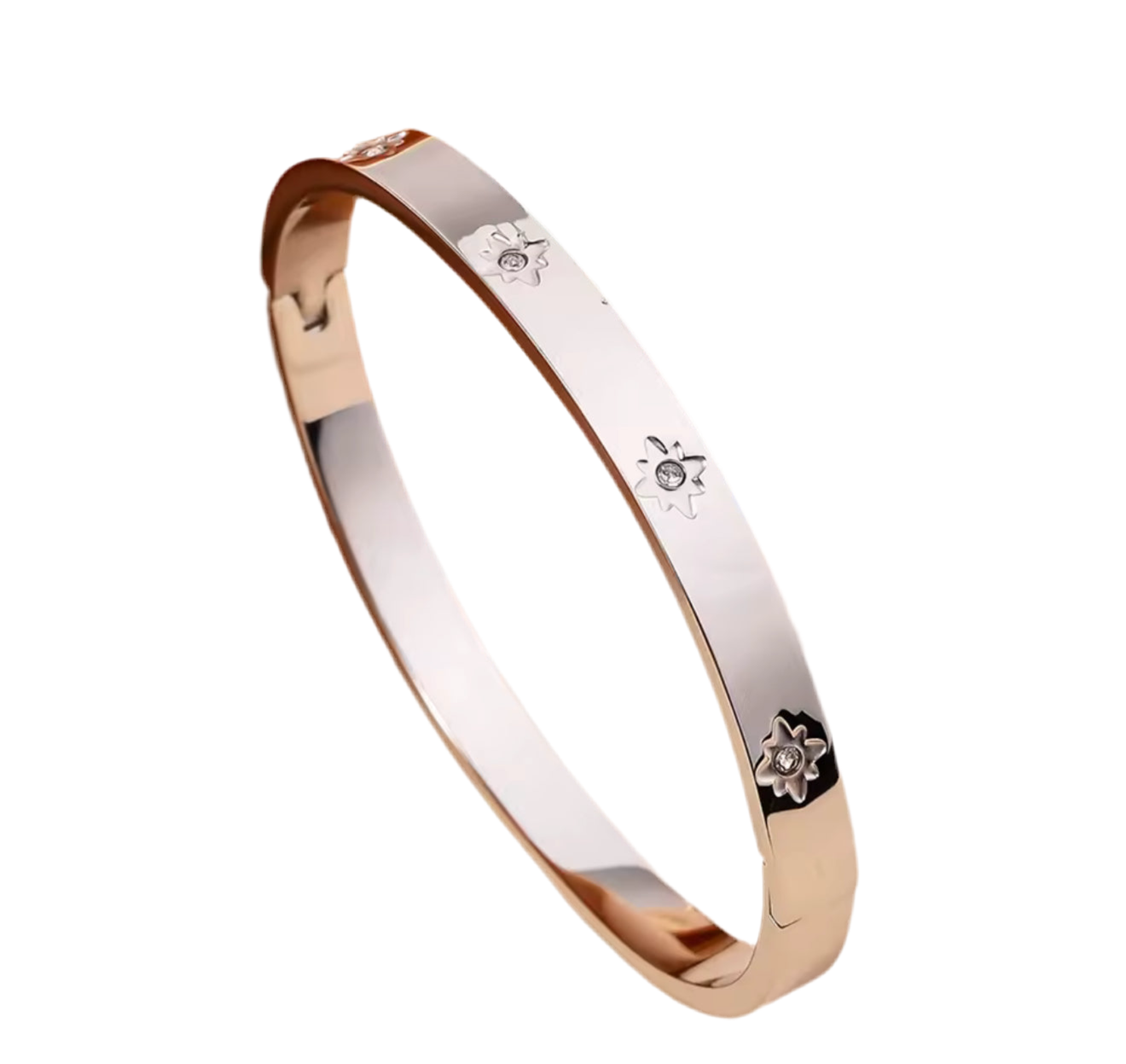 The Silver Bangle Of Flowers