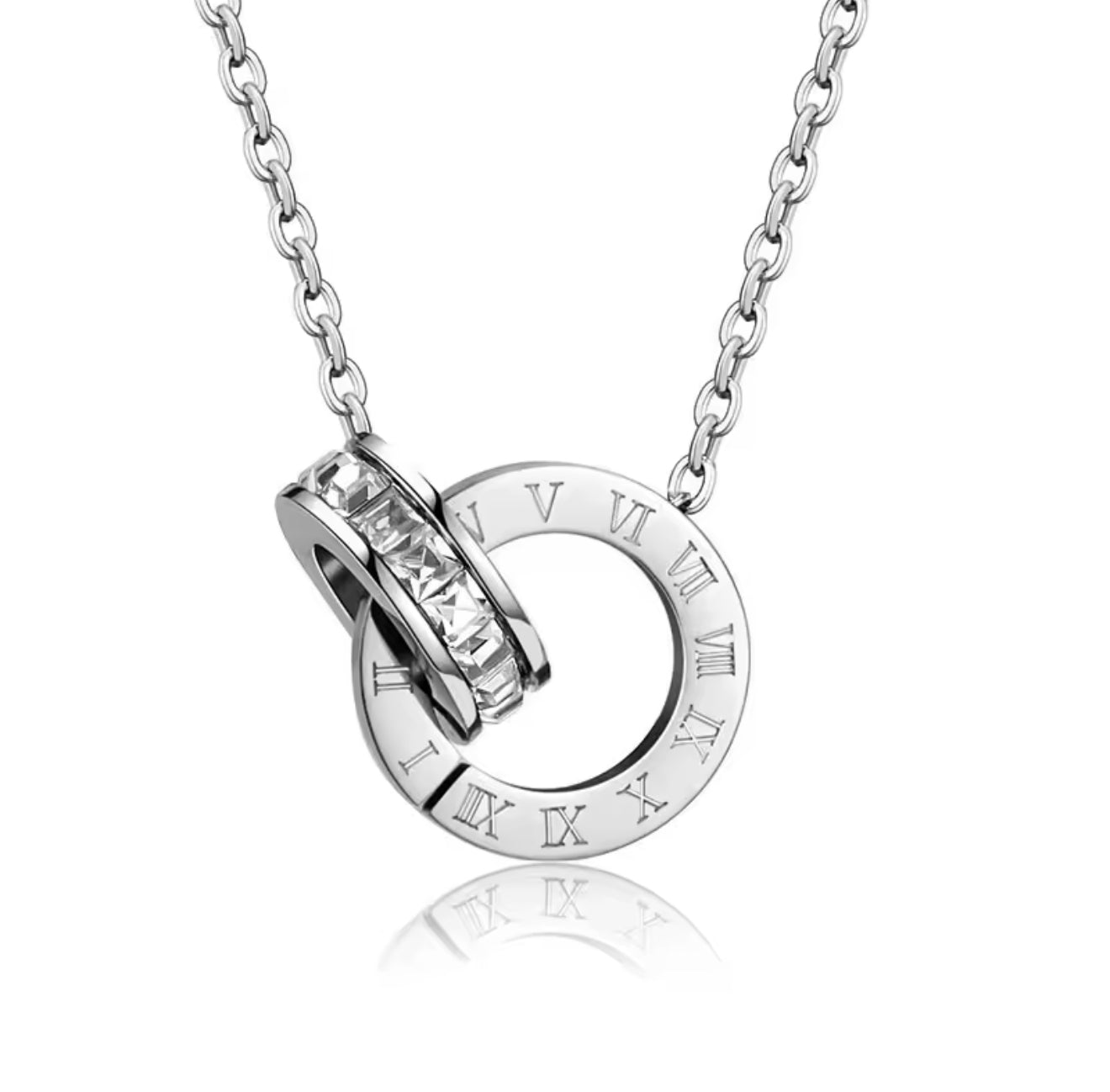 The Silver Eternal Time Locked Necklace