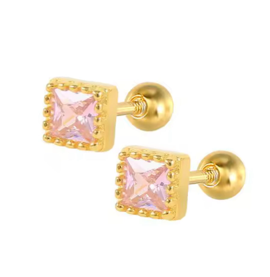 The Gold Sugar Quartz Studs