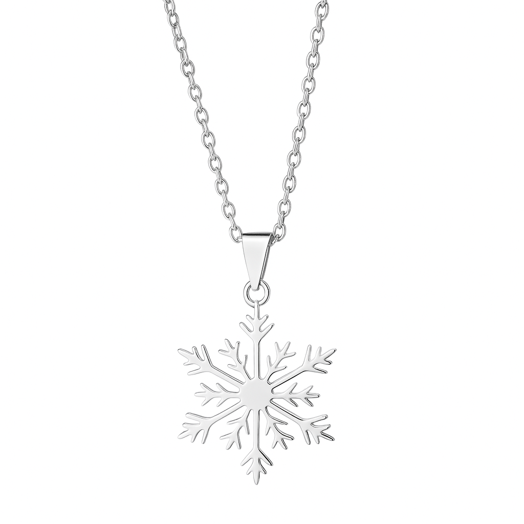 The Silver Frosted Lumière Silver Snowflake Necklace