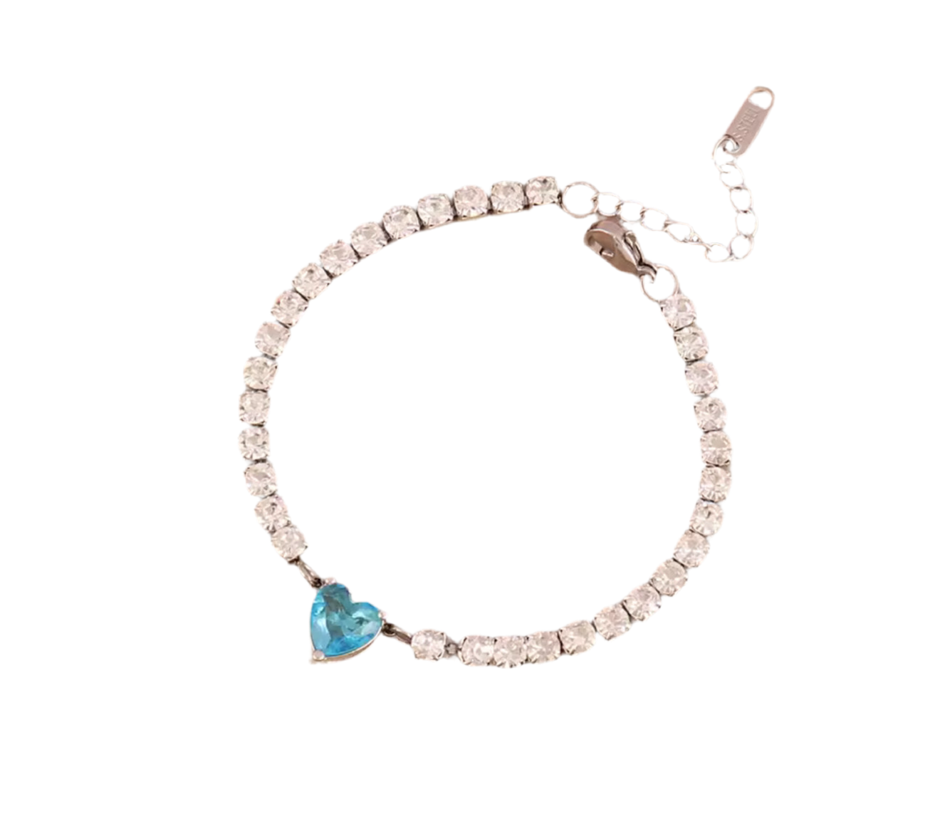 The Ocean Waves Heart Tennis Bracelet