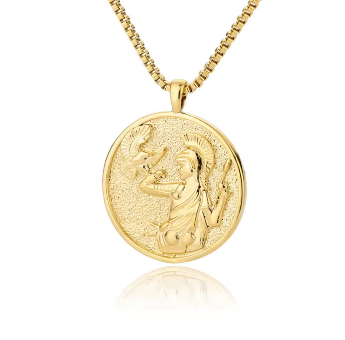Goddess Athena Pendant Necklace