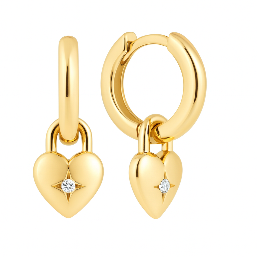 The Gold Heartlock Huggies