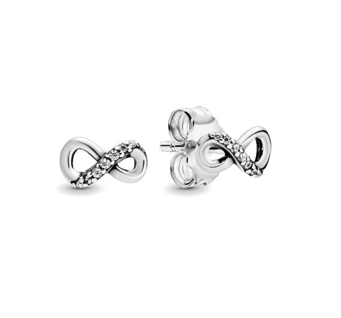 The Silver Infinity Stud Earrings