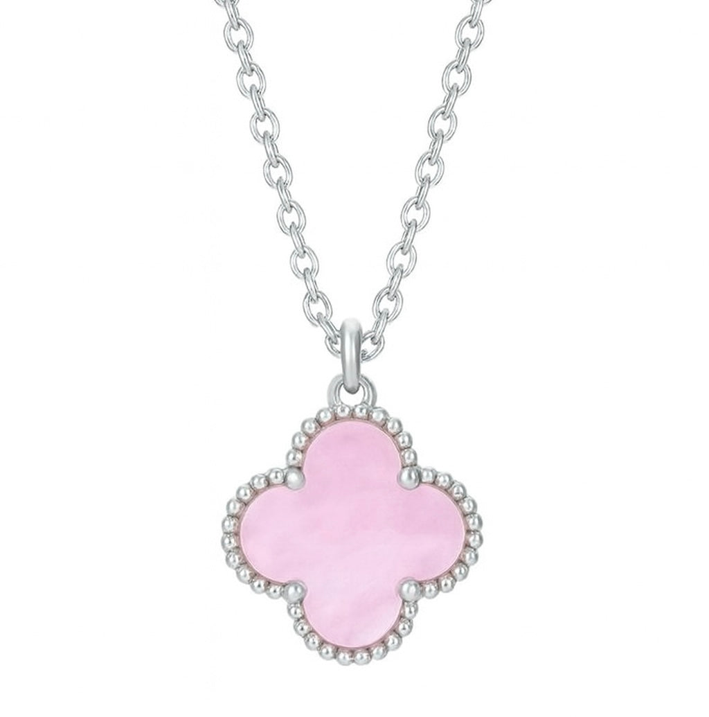 The Silver Baby Pink Rosélle Necklace