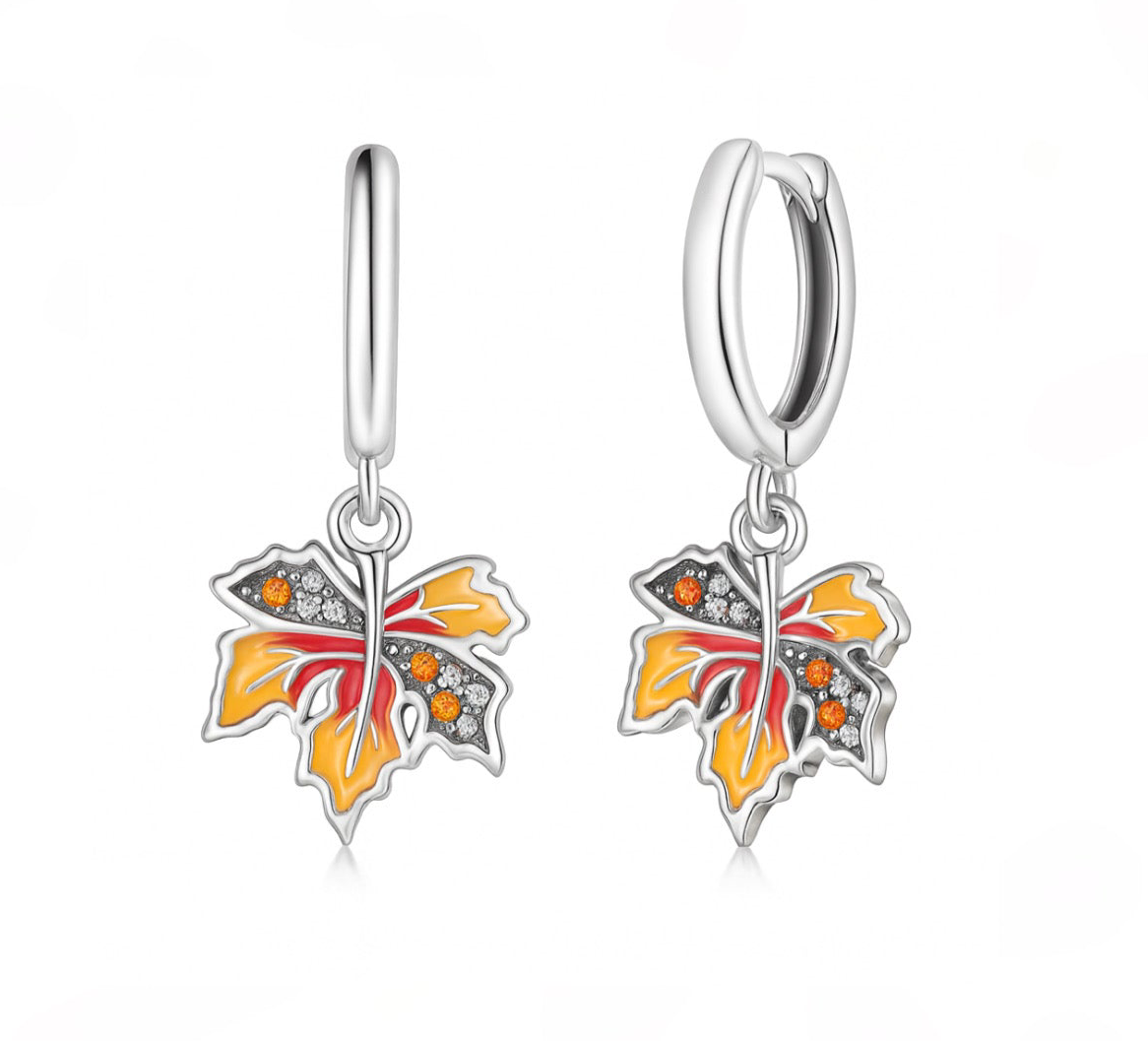 The Harvest Glow Leaf Earrings