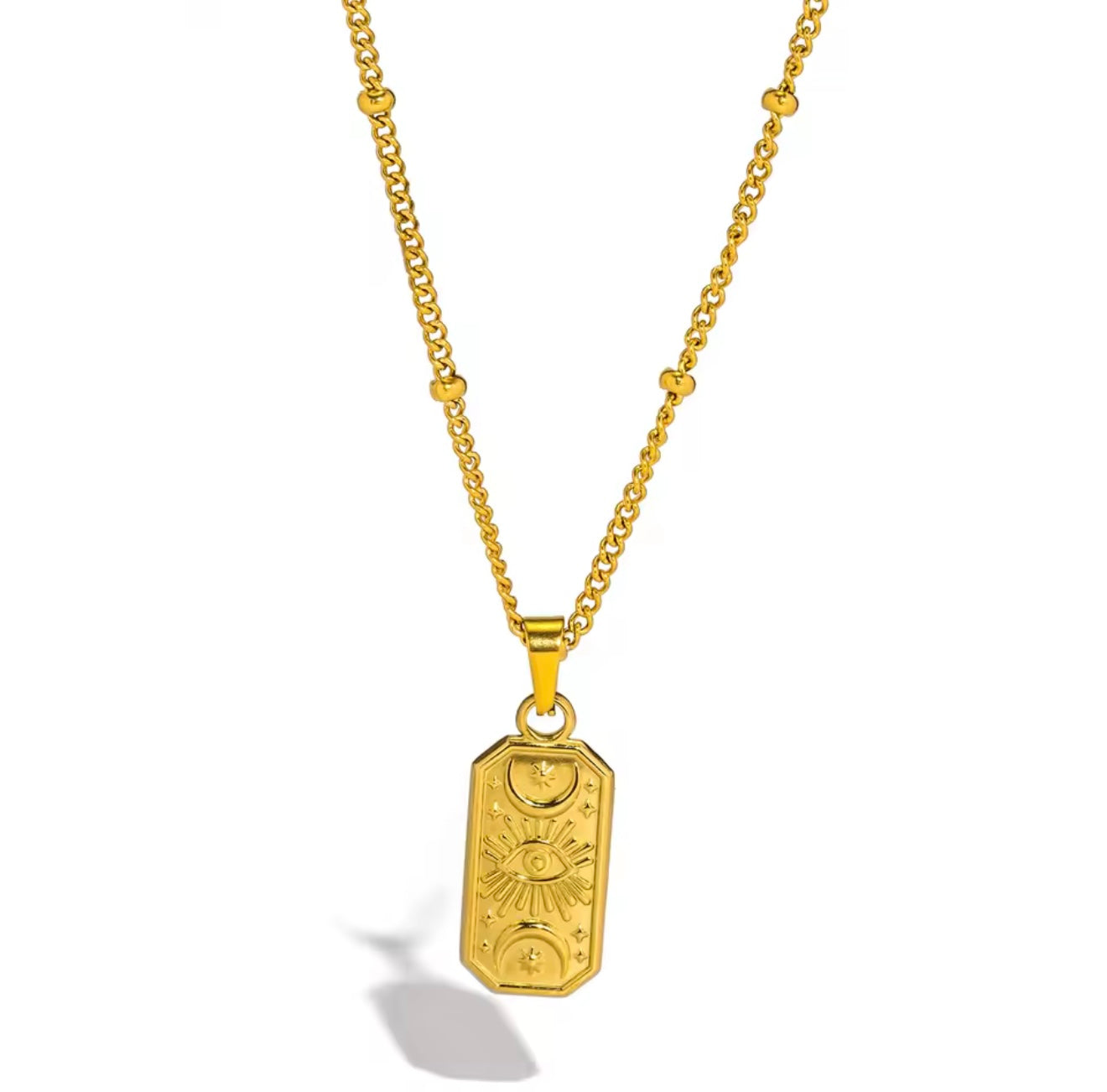 The Gold Protector Evil Eye Pendant Necklace