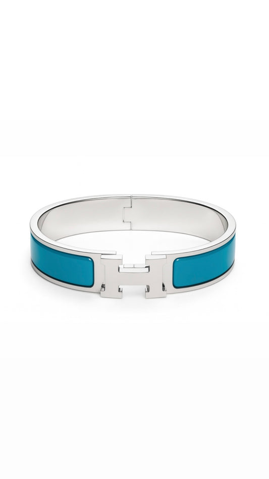 The Silver Ocean Mist Luxury H Bangle