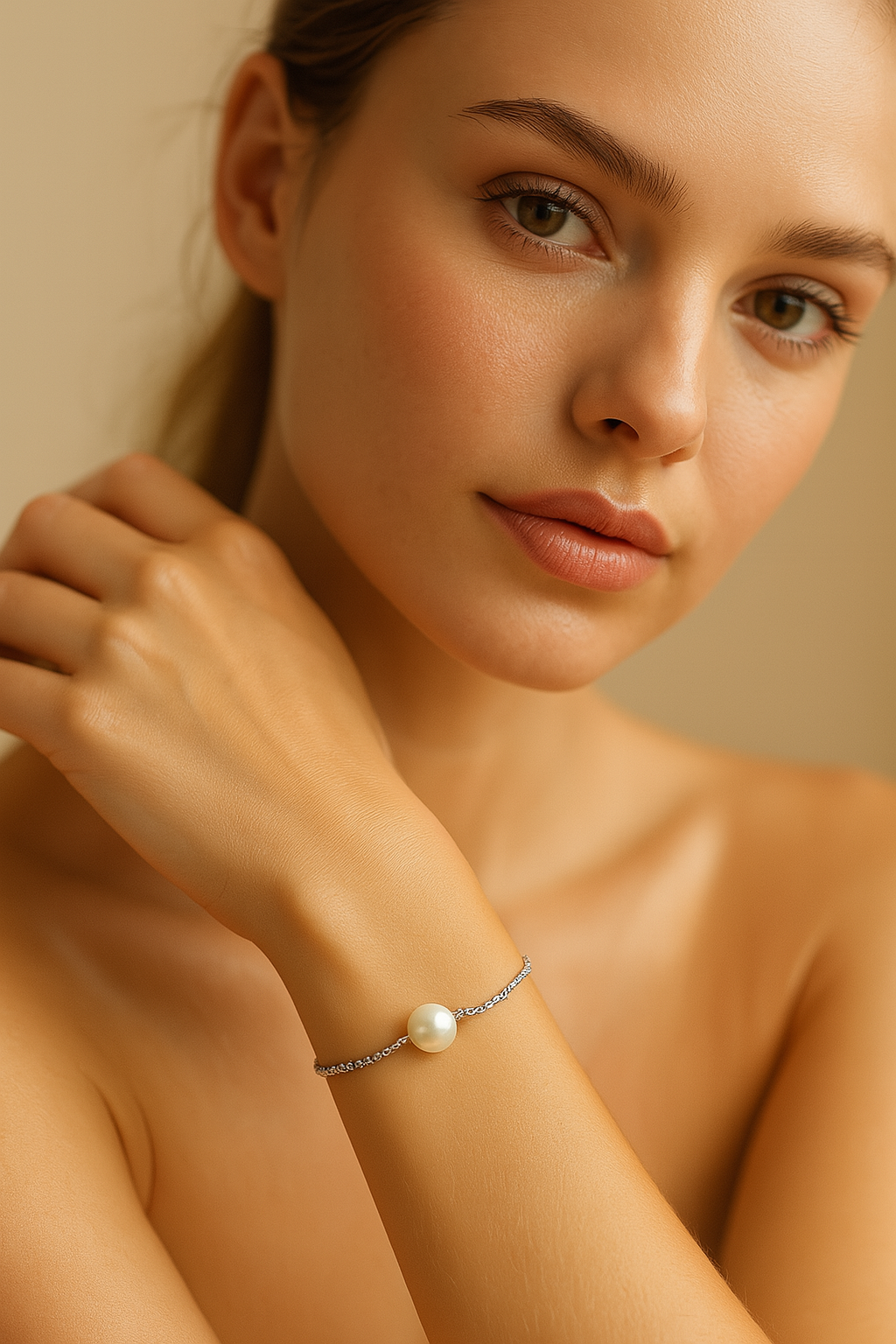 The Silver Dainty Pearl Whisper Bracelet