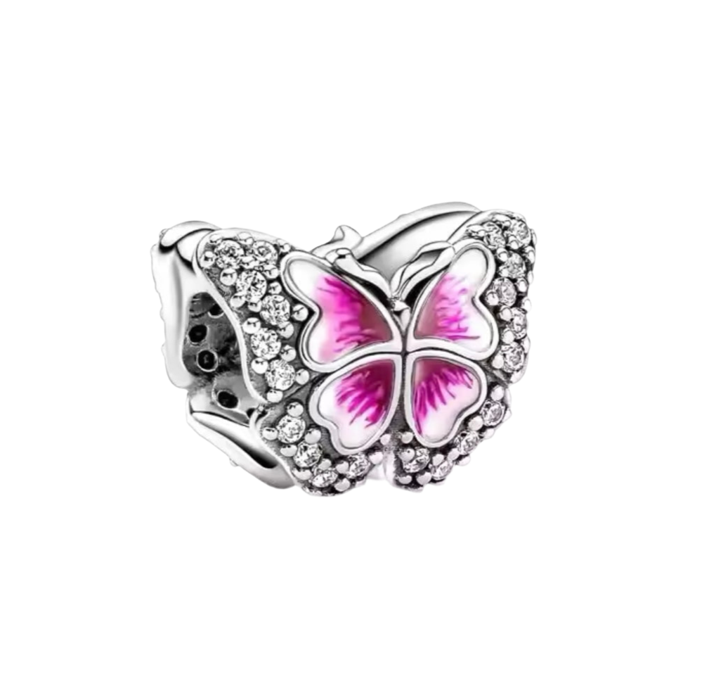 The Pink Fluttering Butterfly Charm