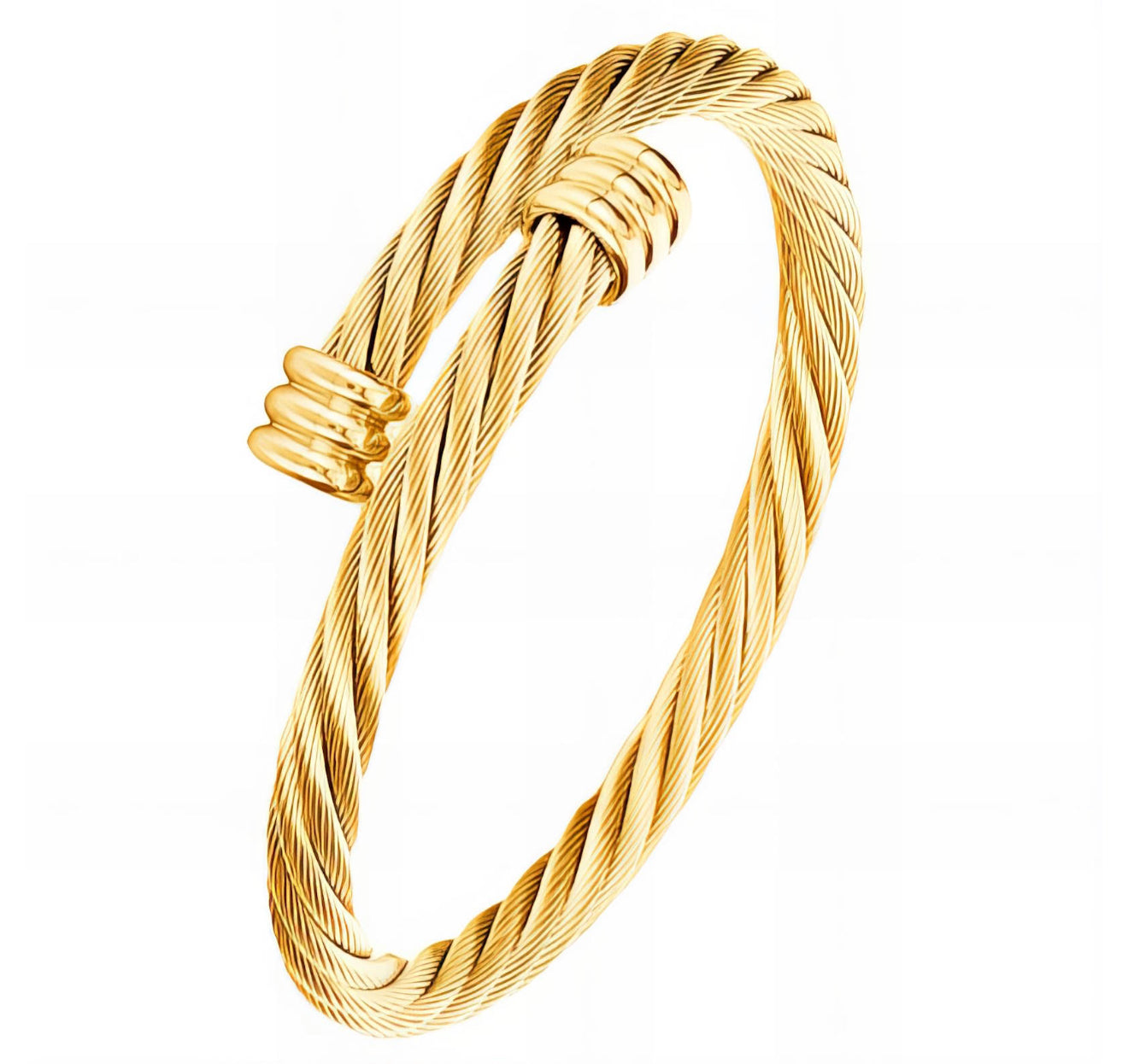 The Gold Gilded Twist Bangle