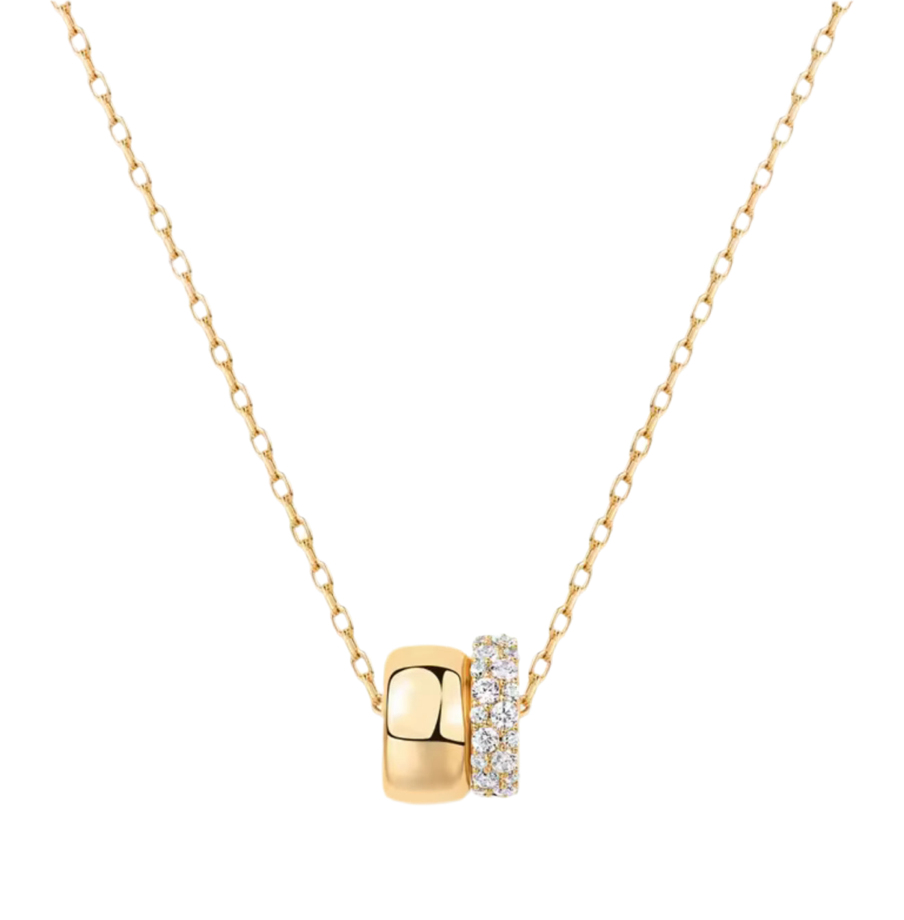 The Gold Simplistic Sparkle Link Necklace