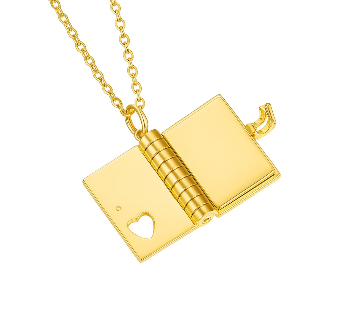 The Gold Engravable Love Story Locket Necklace