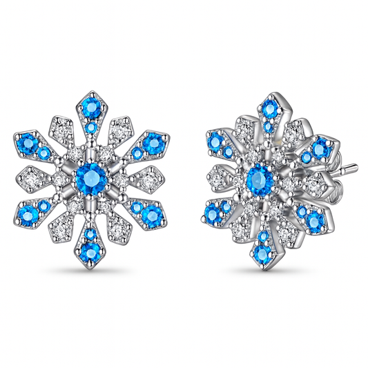 The Silver Arctic Snowflake Studs