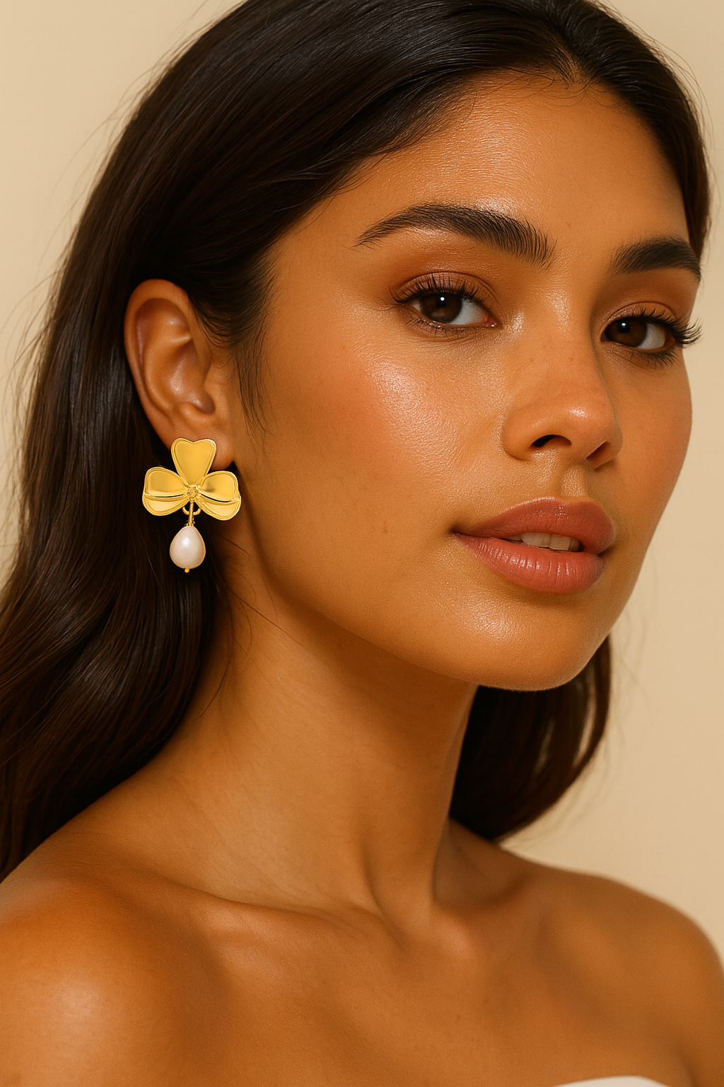 The Clover Kissed Pearl Earrings