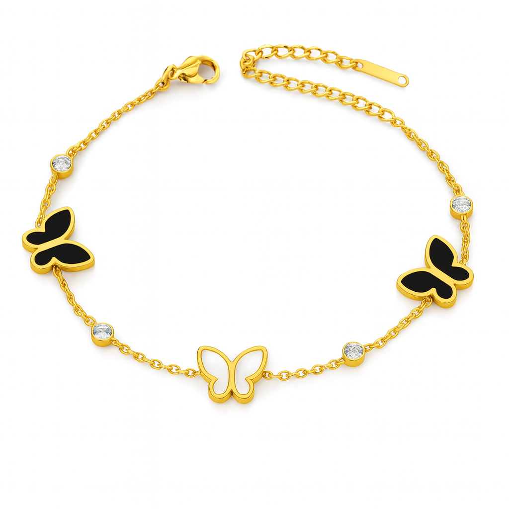 The Gold Cookies & Cream Butterfly Dreams Bracelet