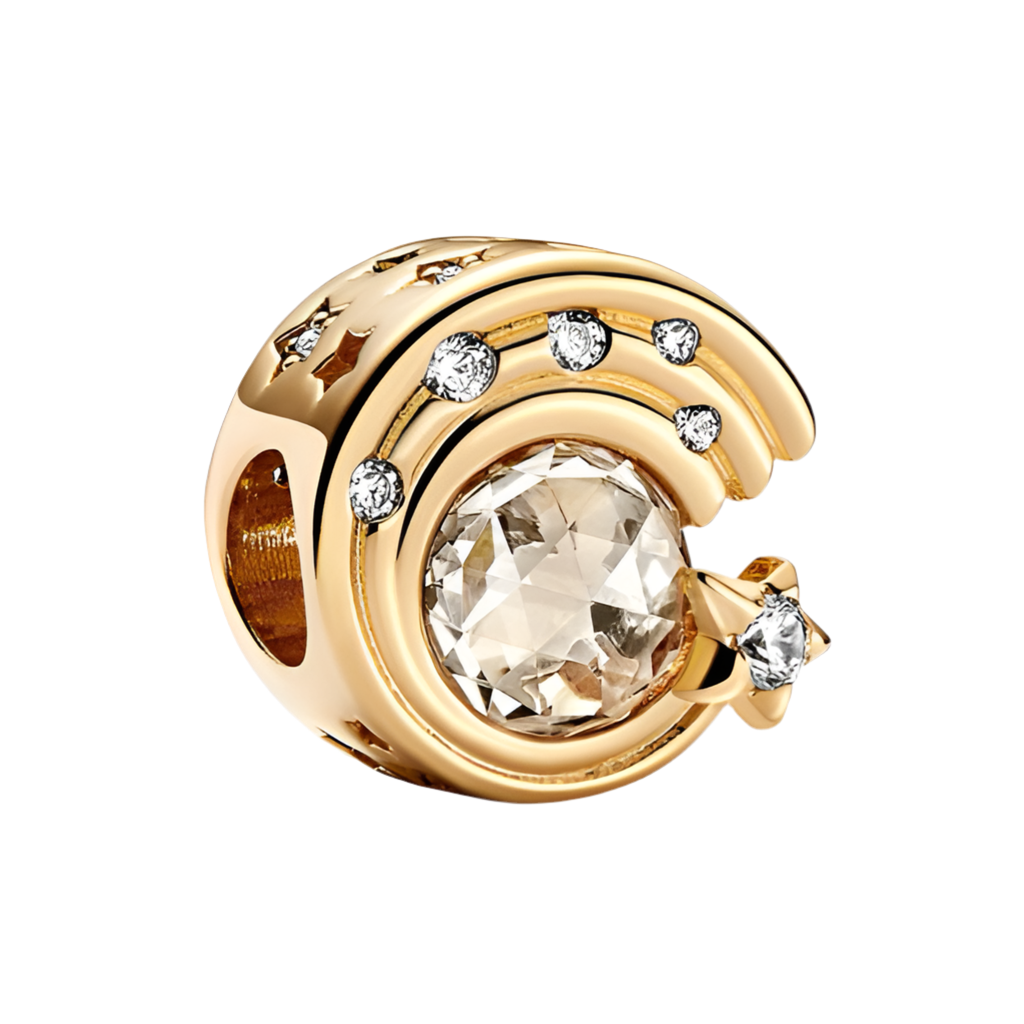 The 18k Gold Plaited Sparkling Shooting Star Charm