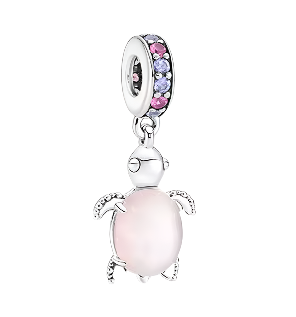 The Pearly Pink Turtle Charm