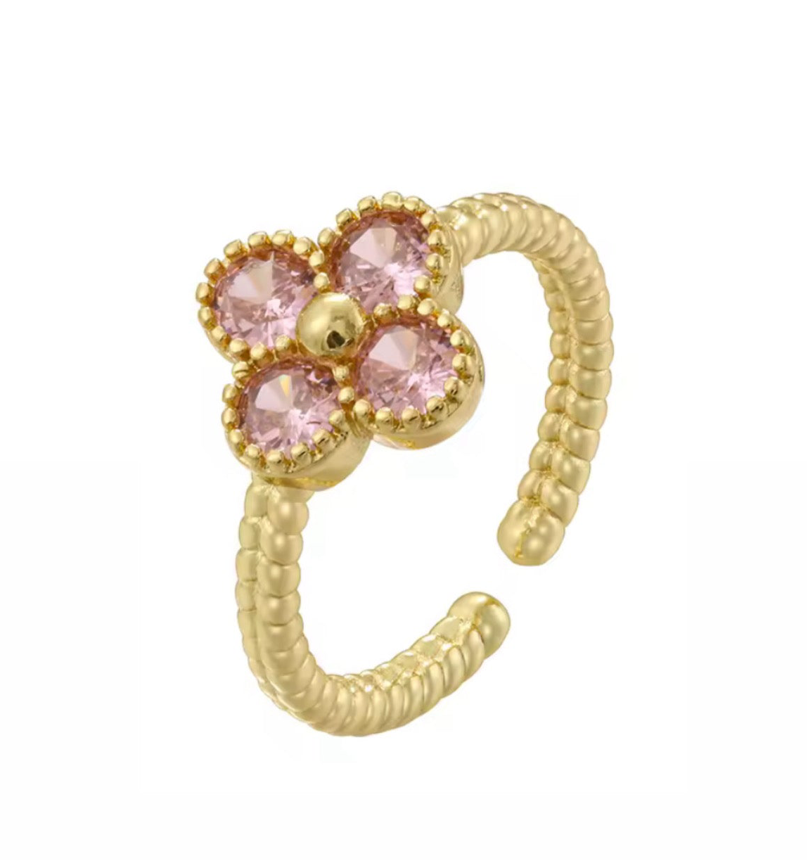The Golden Rosé Flower Ring