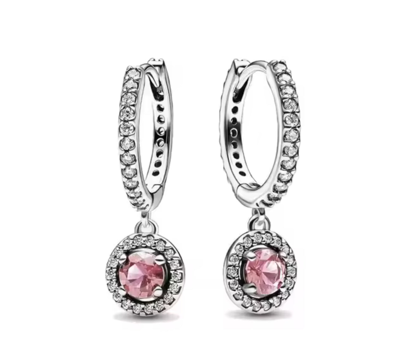 The Rosé De Lux Huggies Earrings
