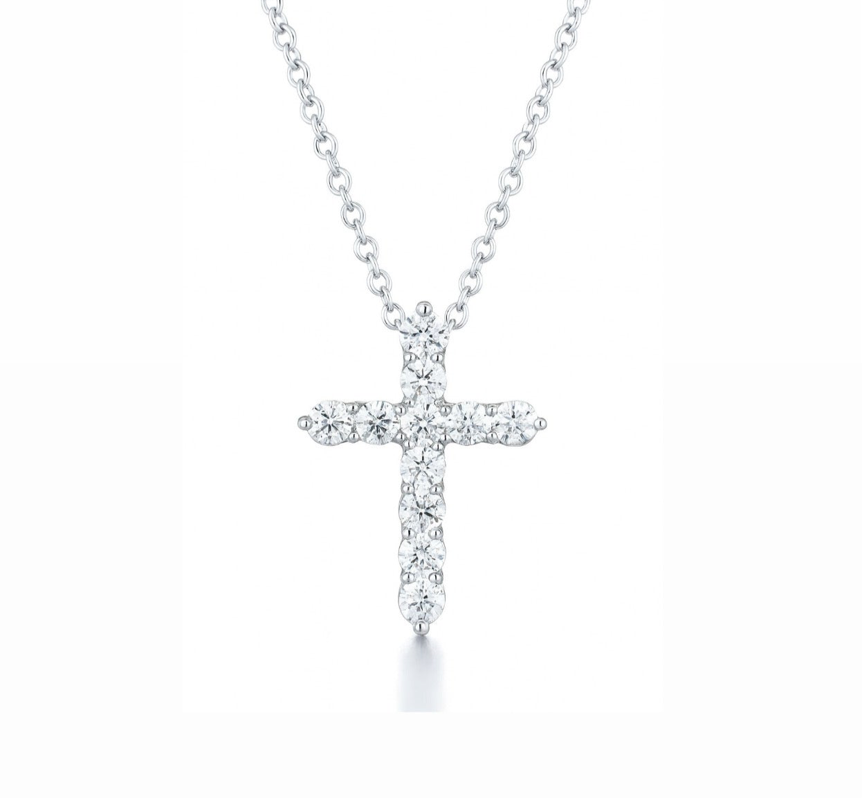 The Silver Sparkling Heavenly Cross Necklace