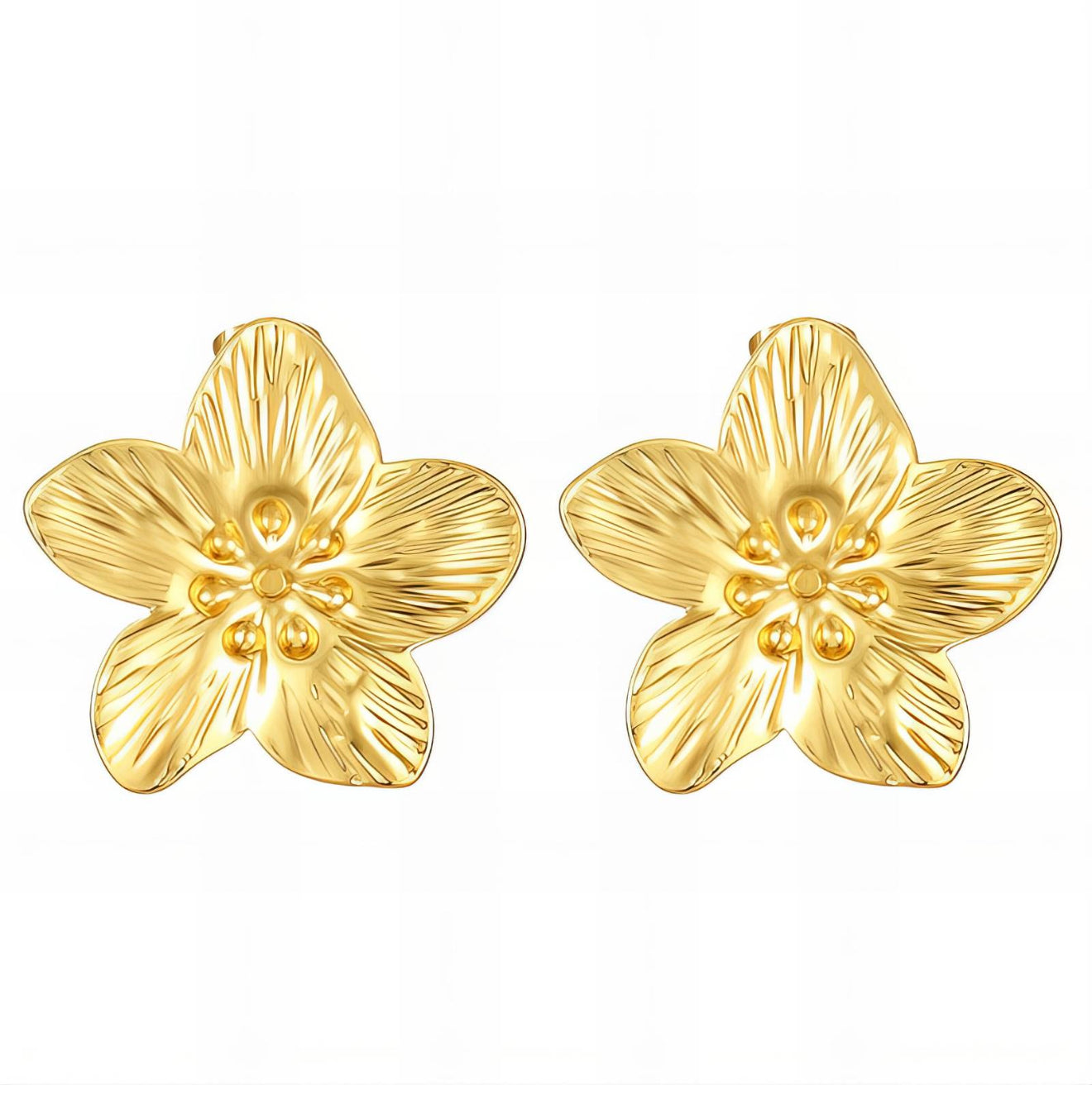 The Gold Aloha Hibiscus Flower Studs