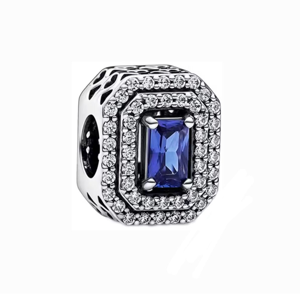 The Glitter Blue Diamond Charm