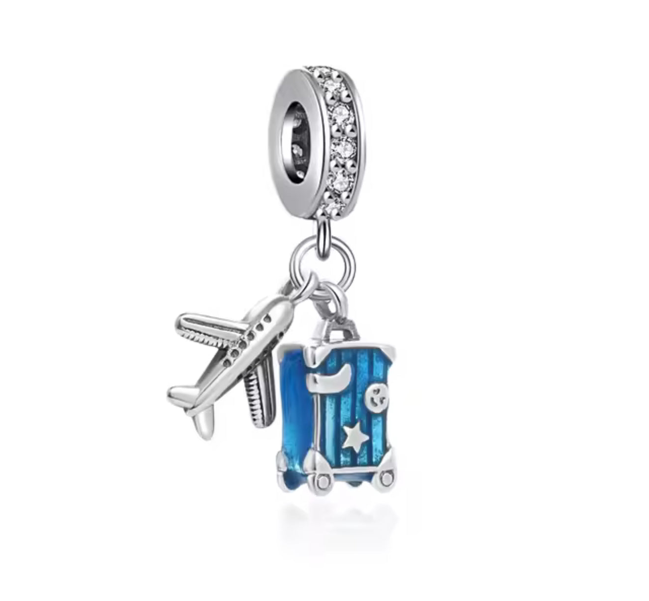The Blue Suitcase Travel Charm