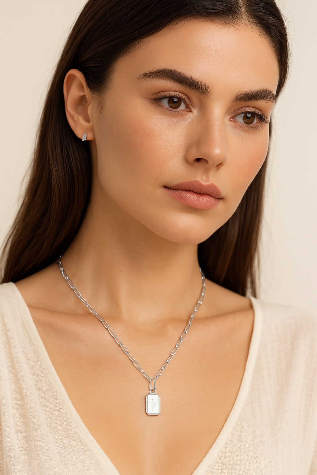 The Silver Enchanted Rose Necklace