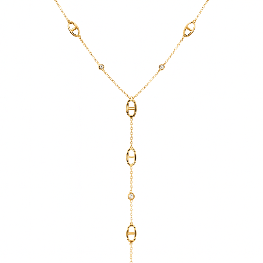 The Gold Dainty Elara Haze Link Necklace