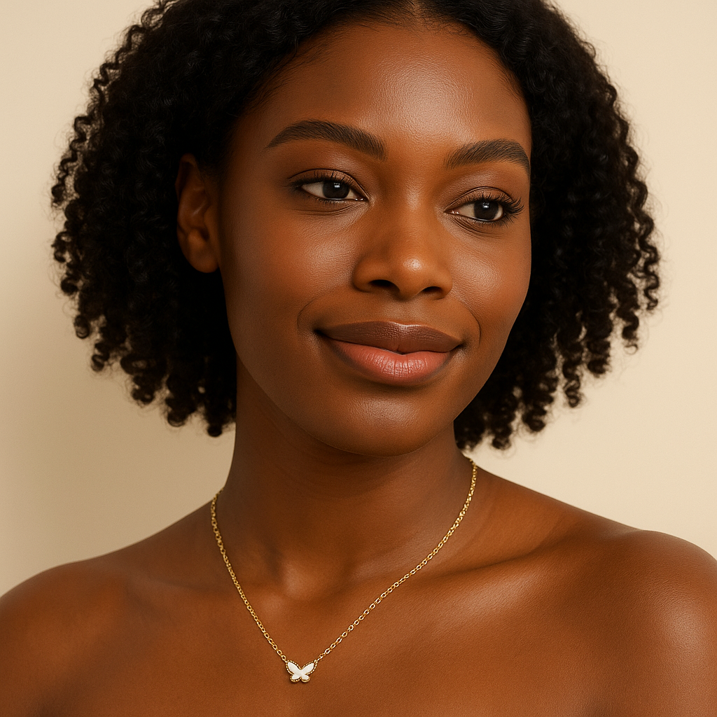 The Golden White Magical Butterfly Necklace