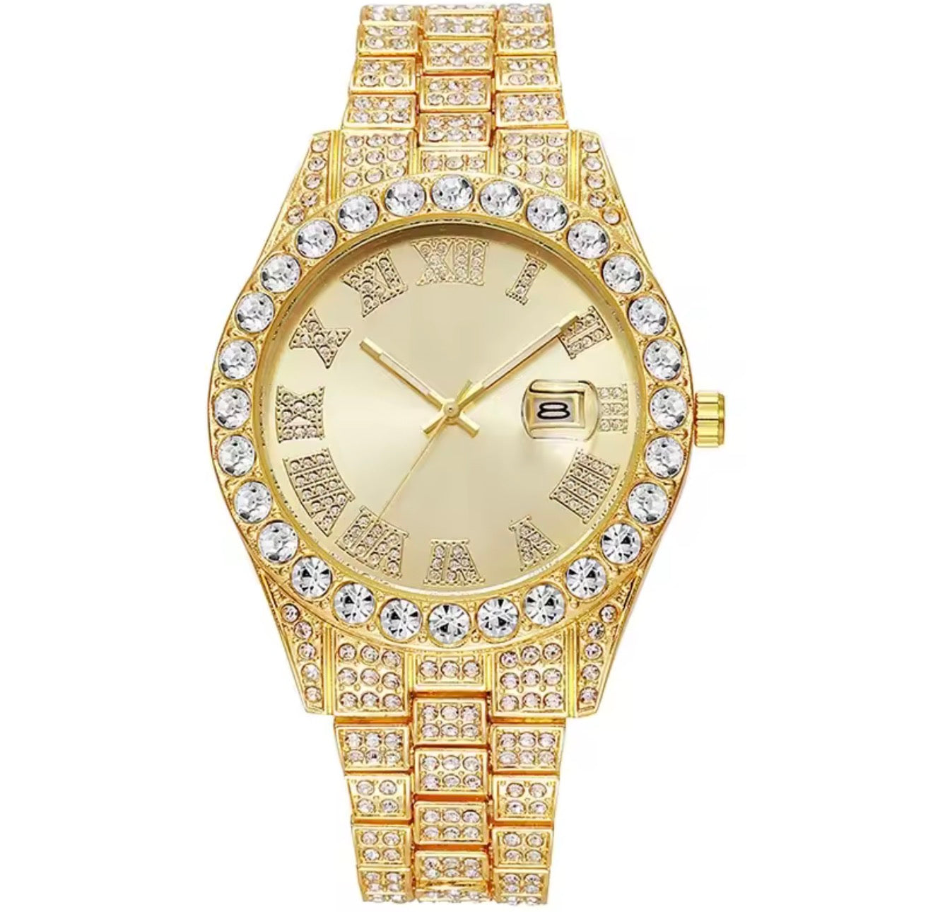 The Gold Sparkling Bling Face Watch
