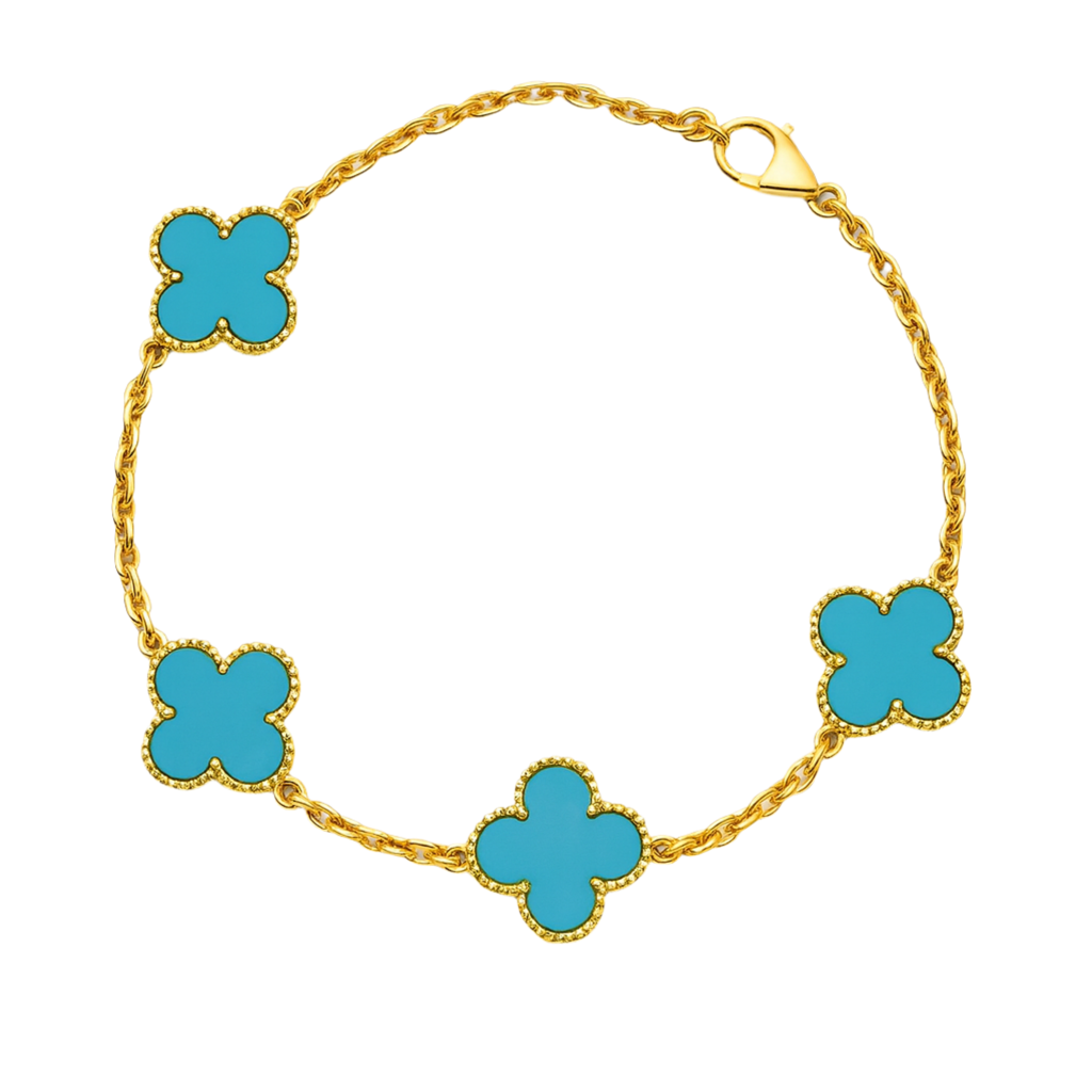 The Golden Turquoise Arabia Flower Bracelet