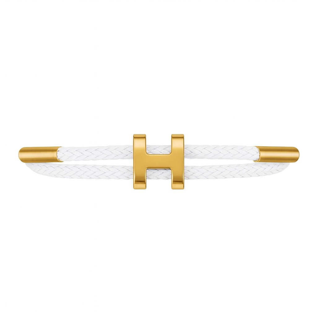 The Golden Deluxe Snow White Wrapped H Bracelet