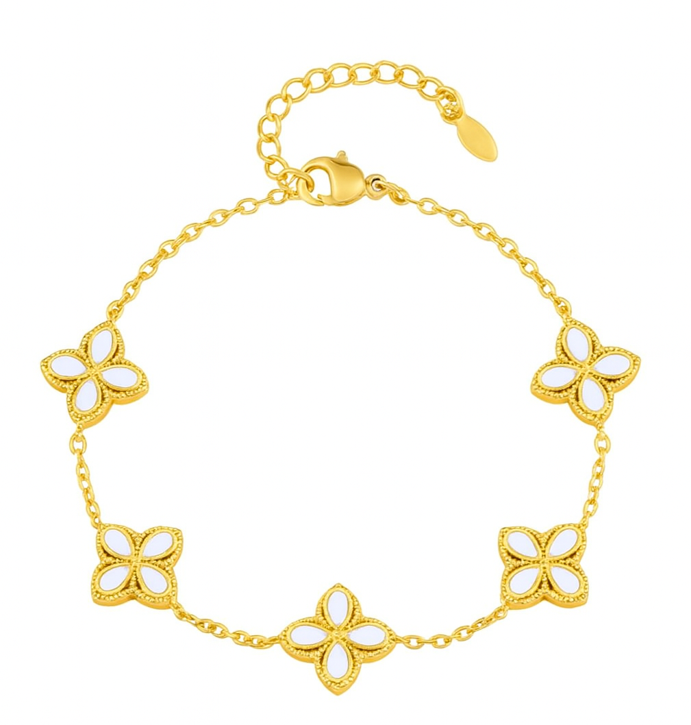 The Gold Snow White Fleuré Bracelet