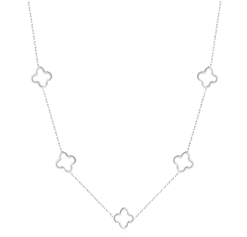 The Celestial Silver Flower Necklace