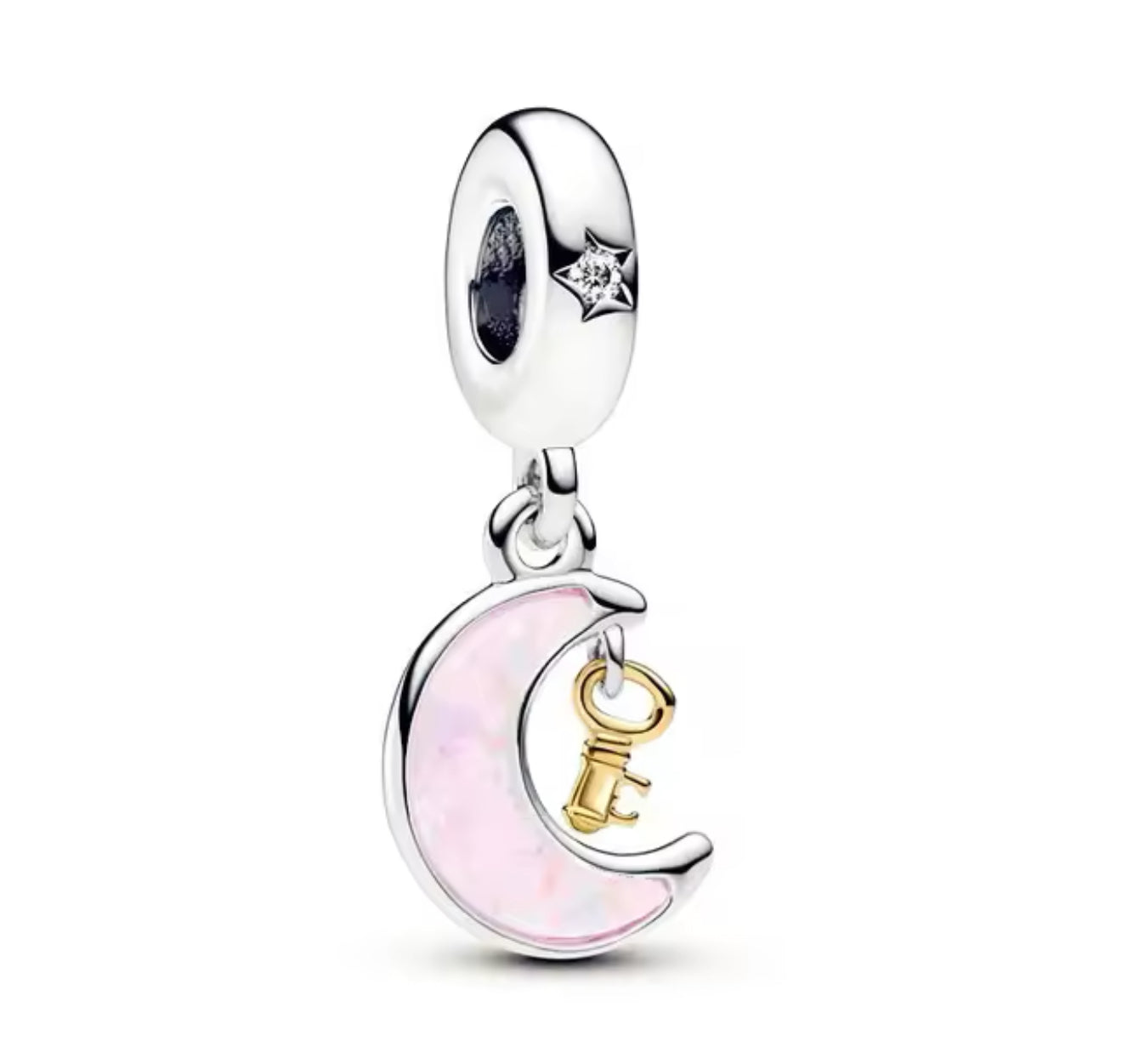 Two Tone Key & Moon Charm (Charm Bangle Compatibility Only)