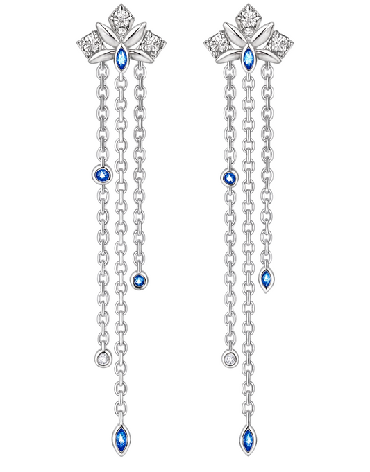 The Silver Winterfall Cascade Earrings