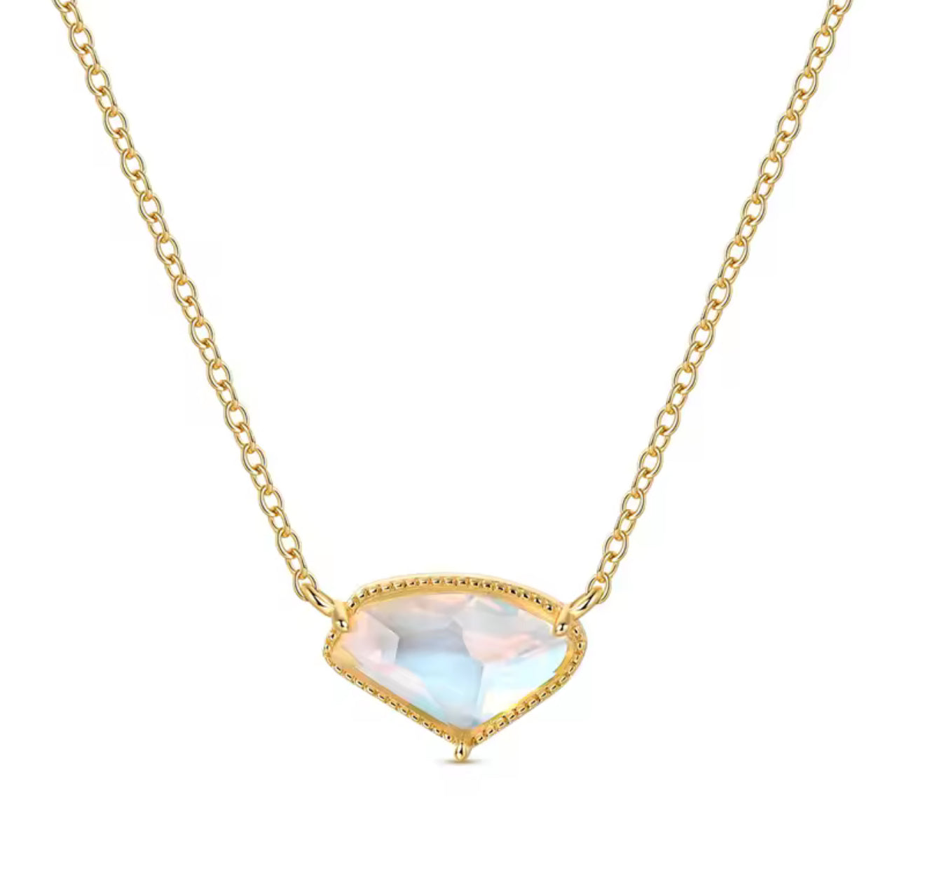The Gold Frozen Sunset Lake Necklace