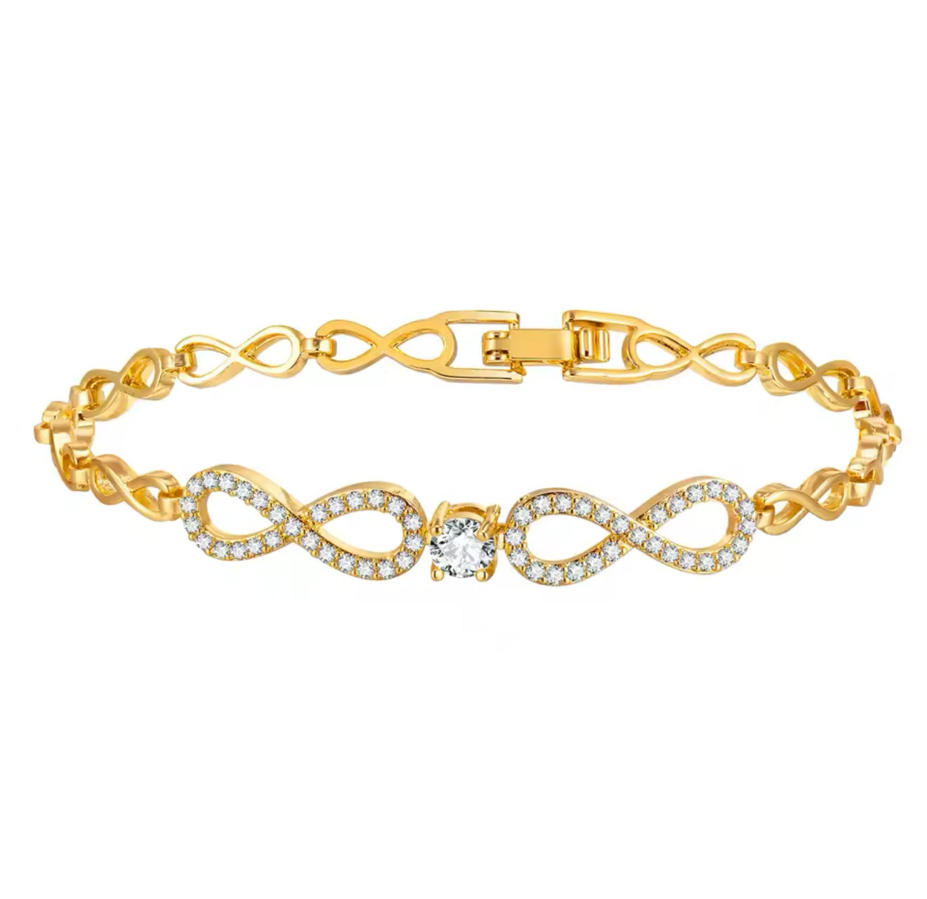 The 18k Gold Plaited Aureate Infinity Bracelet