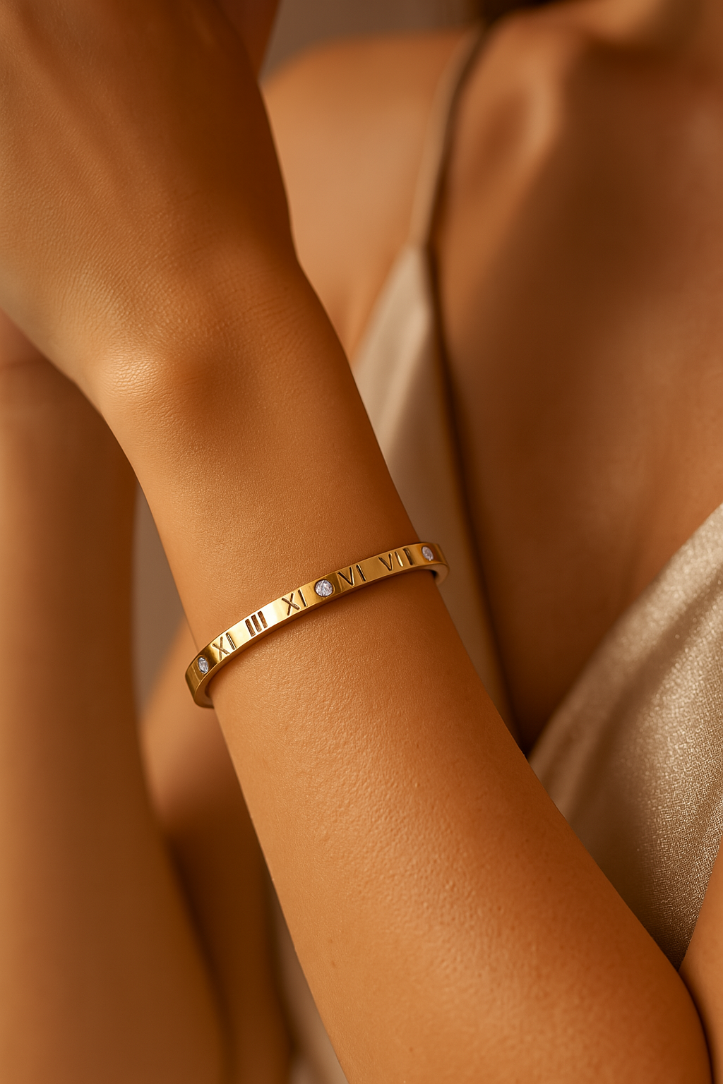 The Gold Roman Numeral Bangle