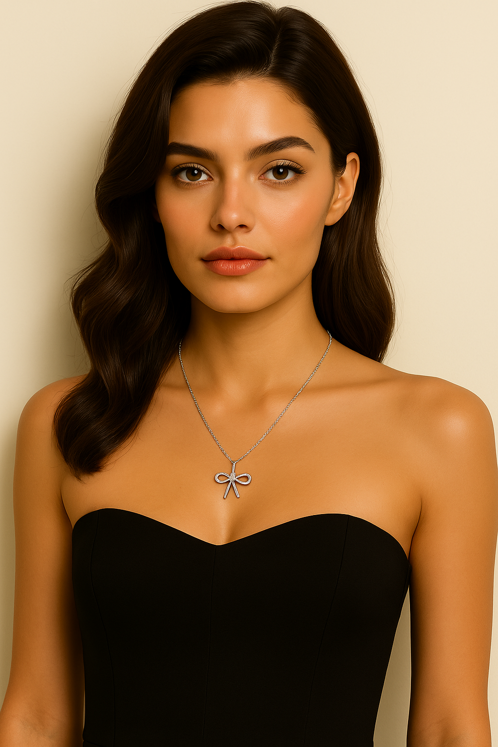 The Silver Coquette Bow Necklace