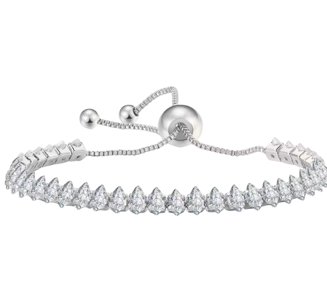 The Silver Amorè Marquise Tennis Bracelet