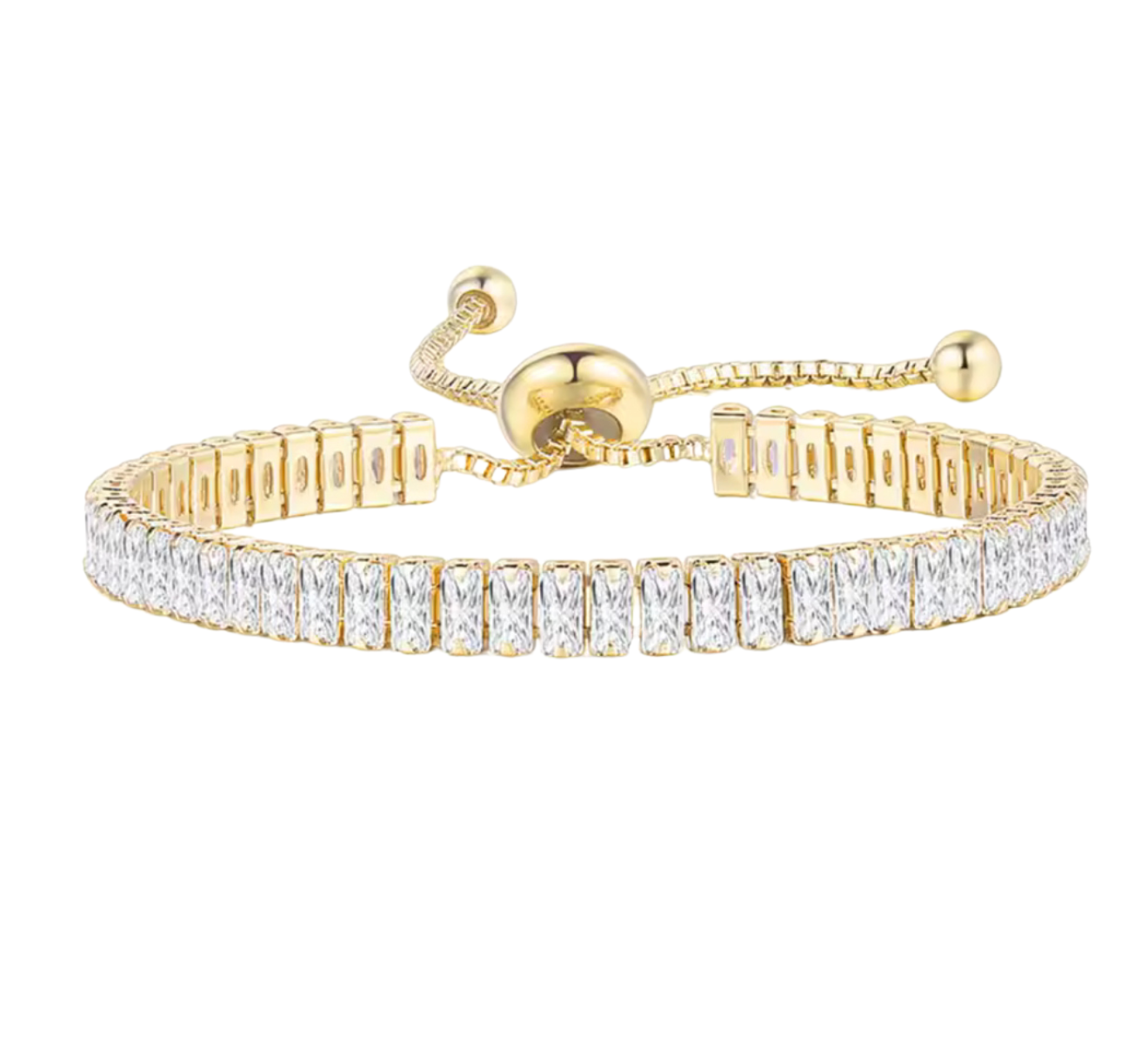 The Gold Sparkling Aveline Tennis Bracelet